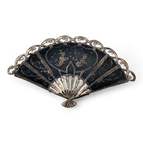 Sterling Silver Siam Fan Pin