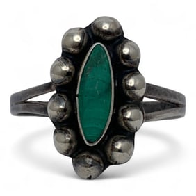 Mexico Sterling Silver & Malachite Ring