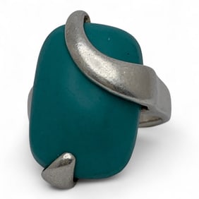 Sterling Silver And Turquoise Ring