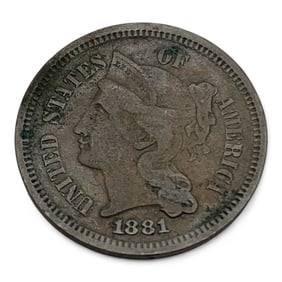 1881 3 Cent Nickel Silver Piece