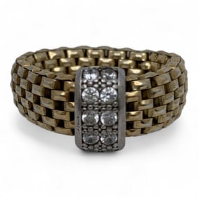 Dyadema Sterling Silver Ring With Clear Stones