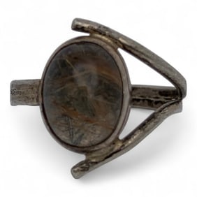 Sterling Silver Ring With Large Stone