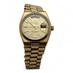 Rolex 18k Gold Day Date Oysterquartz Wrist Watch