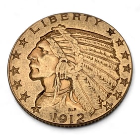 1912 Gold Five Dollar Indian Head Coin