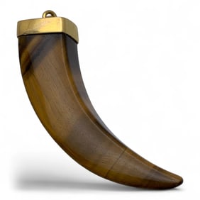 14k Gold And Tiger's Eye Pendant