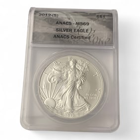 2012 S Am Silver Eagle Dollar, M S 69