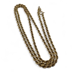 14k Gold Rope Chain Necklace