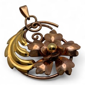 12k Gold Filled Floral Pendant