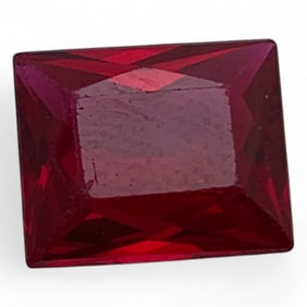 Faceted Red Ruby Gemstone