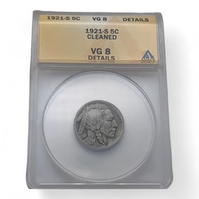 1921 S Buffalo Nickel, V G