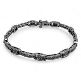 14k White Gold And Diamond Bracelet