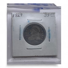 1829 Capped Bust Silver Dime, V F