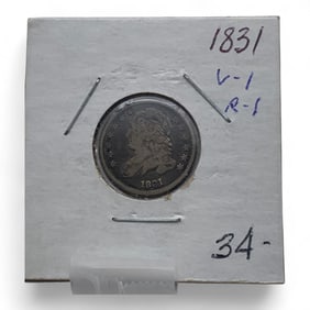 1831 Silver Capped Bust Dime, V/ G F