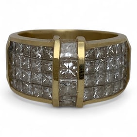 18k Yellow Gold And Diamond Ring