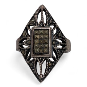 Sterling Silver & Marcasite Ring