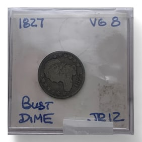 1827 Silver Capped Bust Dime, V G