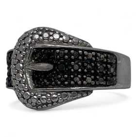 Sterling Silver Belt Design Ring