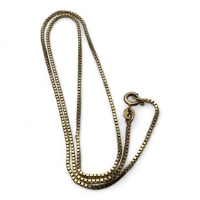 14k Gold Box Chain Necklace