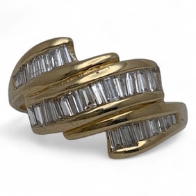 14k Yellow Gold And Diamond Ring