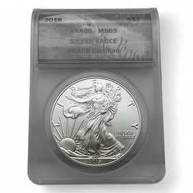 2018 American Silver Eagle One Dollar, Certified