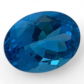 Faceted Blue Topaz Gemstone
