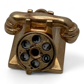 14k Gold Rotary Telephone Charm