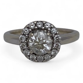 14k White Gold And Diamond Ring