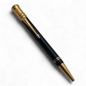 Parker Black & Gold Tone Blue Ballpoint Twist Pen