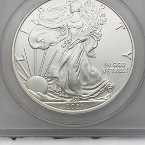 2021 Silver Heraldic Eagle One Dollar, Certified