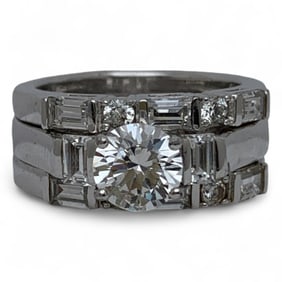 Sterling Silver & Cubic Zirconia 3 Ring Stack