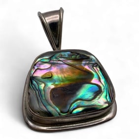 Mexico Sterling Silver & Abalone Pendant