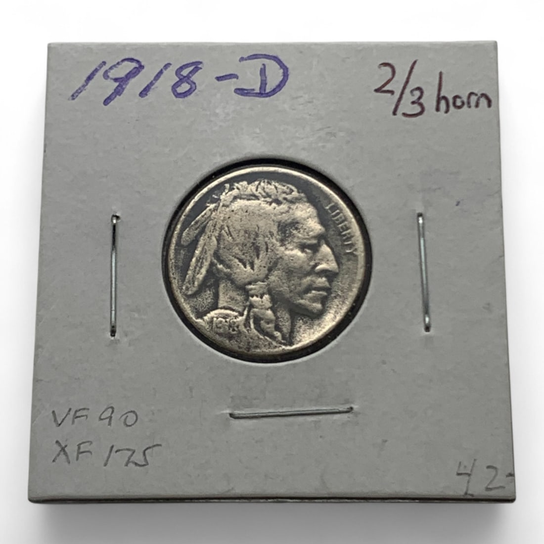 1918 D V F Semi-key Buffalo Nickel (1 of 3)