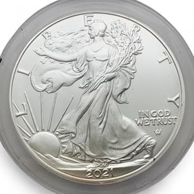 2021 Silver Eagle In Flight One Dollar, Certified