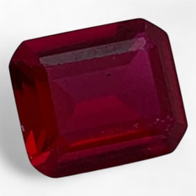 Faceted Red Ruby Gemstone