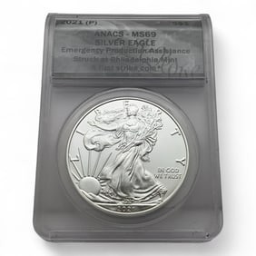 2021 P American Silver Eagle One Dollar, Certified