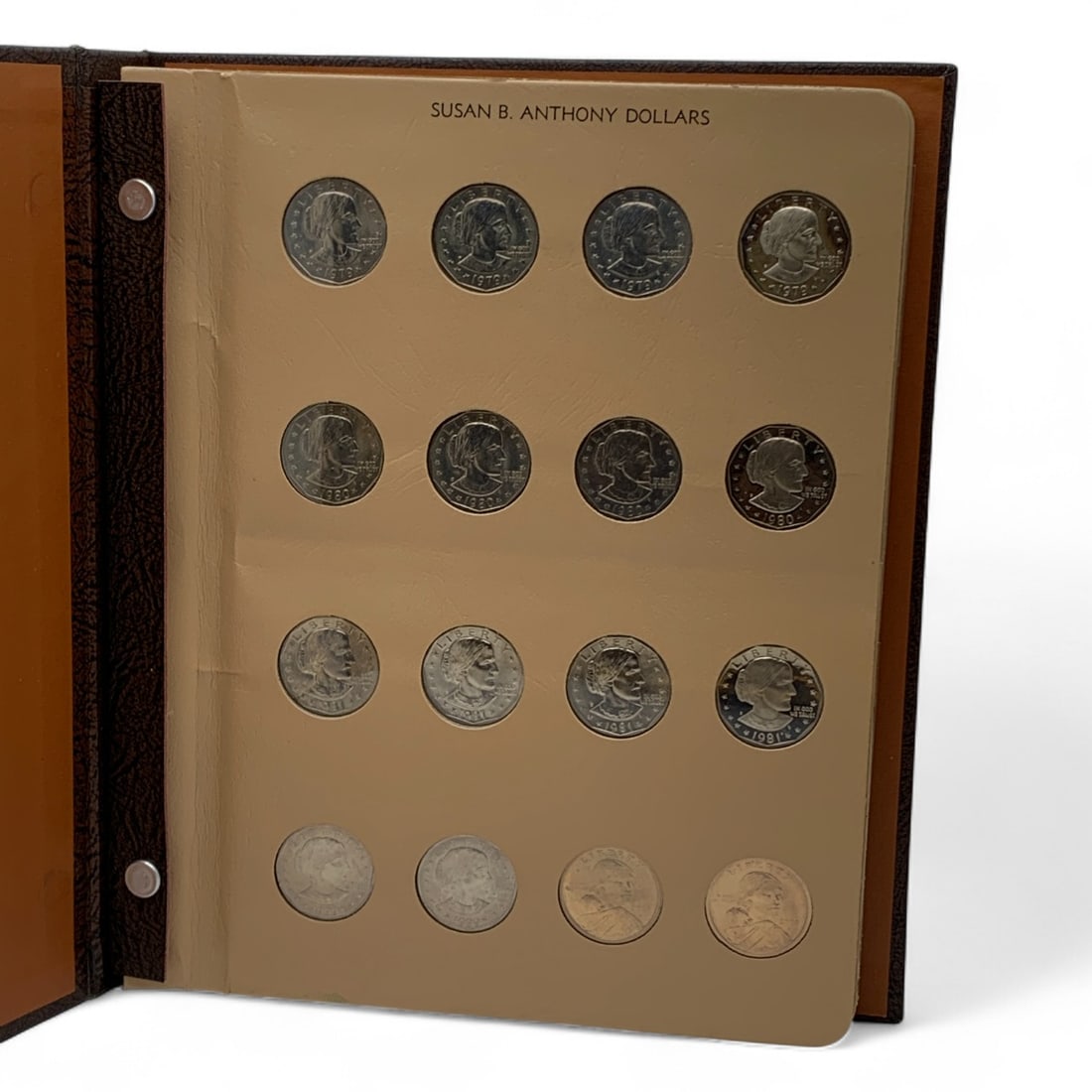 Album Of $1 Coins: Includes 14 Susan B. Anthony $1 Coins & 27 Sacagawea 1$ Coins - See Photos