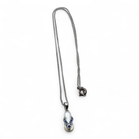 Silver Sandal Pendant Necklace