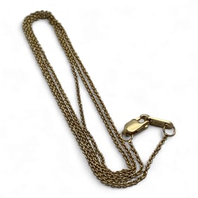 Sterling Silver Gold Tone Chain Necklace