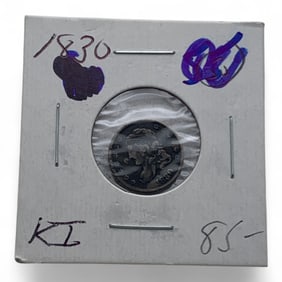 1830 Capped Bust Half Silver Dime, F/ V F