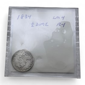 1834 Capped Bust Silver Half Dime, V G