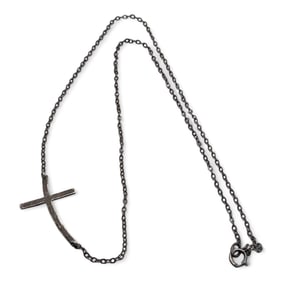 Silver Cross Pendant Necklace