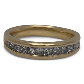 14k Yellow Gold And Diamond Ring / Band