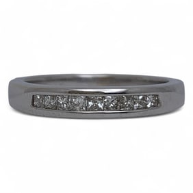 14k White Gold And Diamond Ring / Band