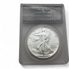 1991 American Silver Eagle One Dollar, Certified