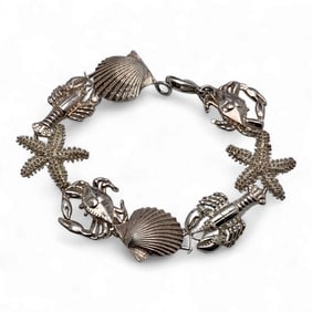 Sterling Silver Ocean Theme Bracelet