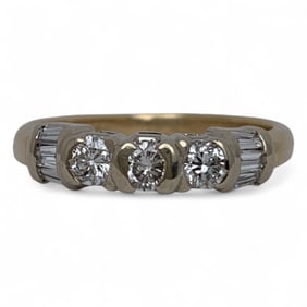 14k Yellow Gold And Diamond Ring
