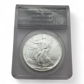 1993 American Silver Eagle One Dollar, Certified