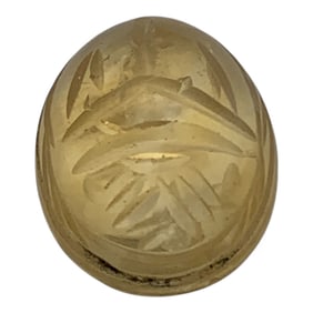 Faceted Yellow Spinel Scarab Gemstone