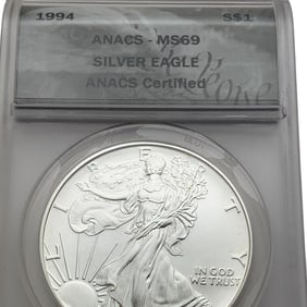 1994 American Silver Eagle One Dollar, Certified