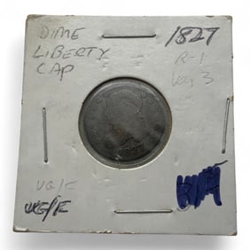 1827 Capped Bust Dime, V G/ F